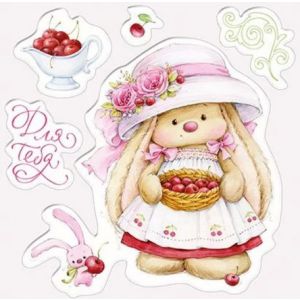 Stemple akrylowe ScrapBerry's 10.5cm, Cherry Bunny Berry